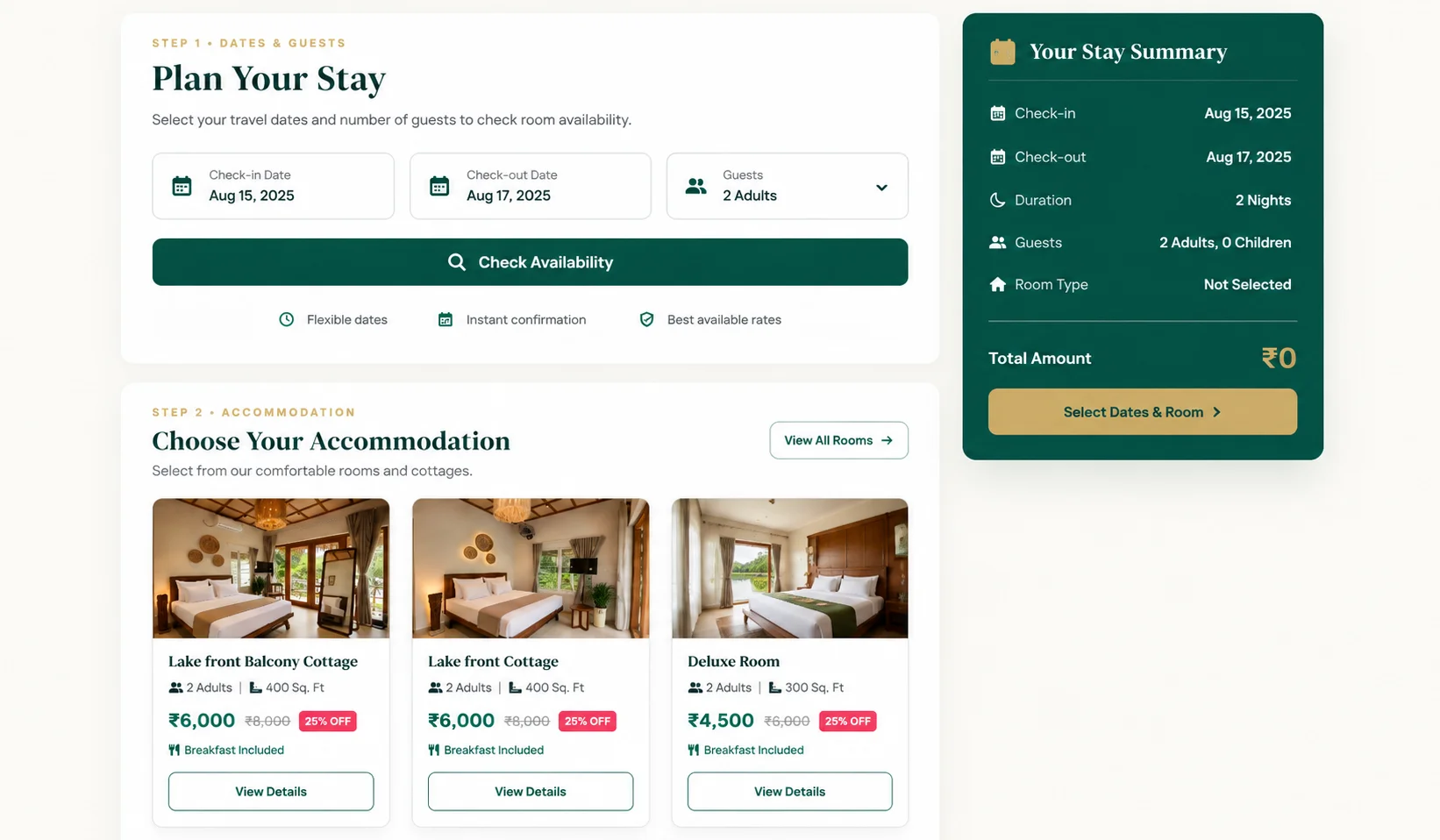 Ayana Lake Resort Website & Online Booking